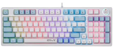 Клавиатура Defender GK-418 механическая белый USB Multimedia for gamer LED (45421) кабель 1.5м