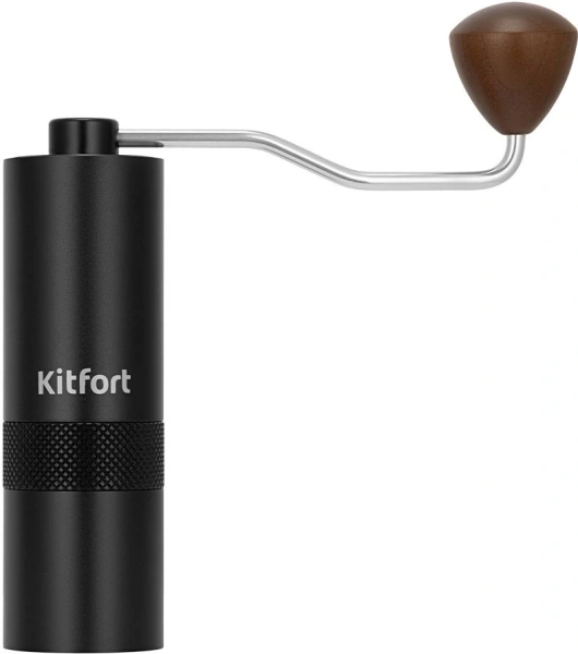 Кофемолка Kitfort КТ-7605 ручная сист.помол.:жернова вместим.:20гр черный/коричневый