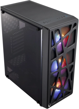Корпус Formula Mana черный без БП ATX 4x120mm 2xUSB2.0 1xUSB3.0 audio bott PSU