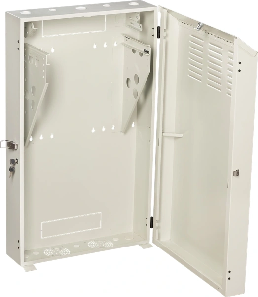 Шкаф коммутационный Lanmaster (TWT-CBVRT-5U-6X7-GY) настенный 5U 650x250мм пер.дв.металл направл.под винты 68кг серый 505мм 741мм IP20 сталь