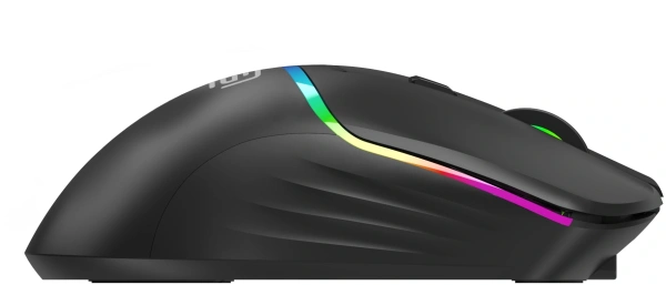 Мышь Оклик 775GW черный оптическая 5000dpi беспров. BT/Radio USB/USB-C 6but