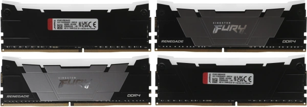 Память DDR4 4x8GB 3600MHz Kingston KF436C16RB2AK4/32 Fury Renegade RGB RTL Gaming PC4-28800 CL16 DIMM 288-pin 1.35В single rank с радиатором Ret