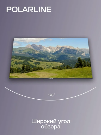 Телевизор LED PolarLine 43" 43PL51TC-SM черный FULL HD 60Hz DVB-T DVB-T2 DVB-C DVB-S2 USB WiFi Smart TV (RUS)