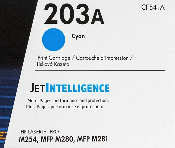 Картридж лазерный HP 203A CF541A голубой бар.в компл. (1300стр.) для HP M254/280/281