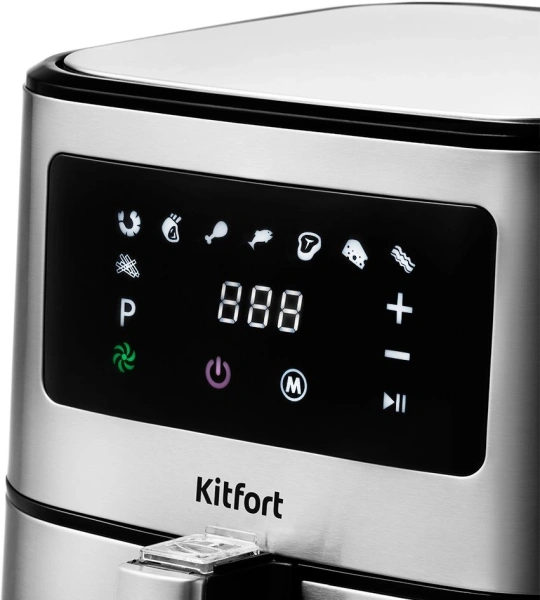 Аэрогриль Kitfort KT-2228 5.5л 1700Вт серебристый (КТ-2228)