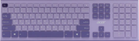 Клавиатура + мышь Acer OCC205 клав:фиолетовый мышь:фиолетовый USB беспроводная slim Multimedia (ZL.ACCEE.00D)