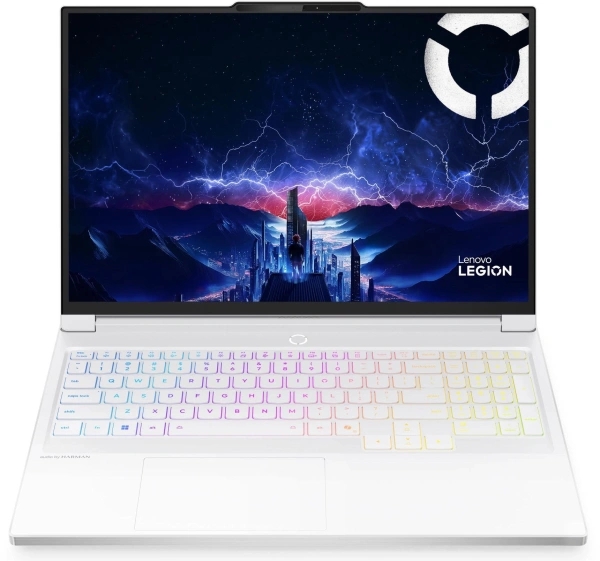 Ноутбук Lenovo Legion 7 16IAX10 Core Ultra 9 275HX 32Gb SSD1Tb NVIDIA GeForce RTX 5060 8Gb 16" OLED WQXGA (2560x1600) без ОС white WiFi BT Cam (83KY0051RK)
