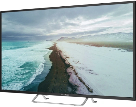 Телевизор LED PolarLine 43" 43PL52TC-SM черный/серебристый FULL HD 60Hz DVB-T DVB-T2 DVB-C DVB-S2 USB WiFi Smart TV (RUS)