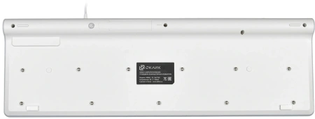 Клавиатура Оклик 490ML белый USB slim Multimedia LED
