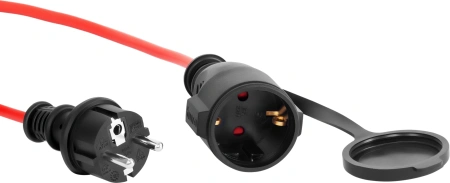 Сетевой удлинитель Buro BU-PS1.10/R-16 10м (1 розетка) красный (коробка)