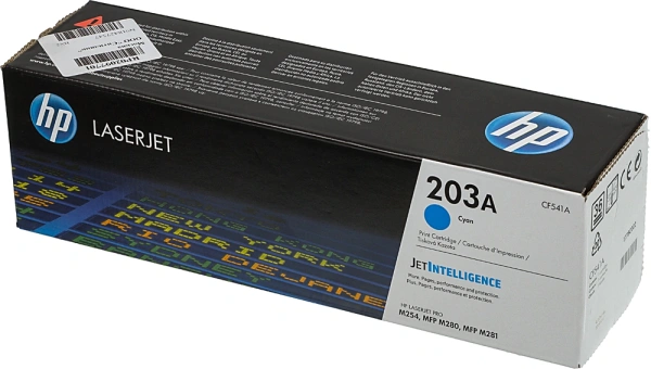 Картридж лазерный HP 203A CF541A голубой бар.в компл. (1300стр.) для HP M254/280/281