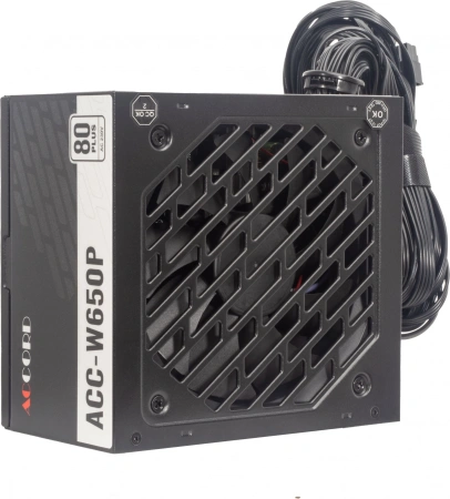 Блок питания Accord ATX 650W ACC-W650P 80+ white (20+4pin) 120mm fan 6xSATA RTL