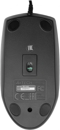 Мышь A4Tech OP-720S черный оптическая 1200dpi silent USB 2but