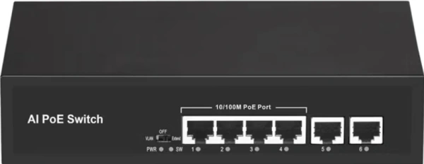 Коммутатор Falcon Eye FE-4FPF2 00-00330351 (L2) 4x100Мбит/с 2x1Гбит/с 4PoE 48W неуправляемый