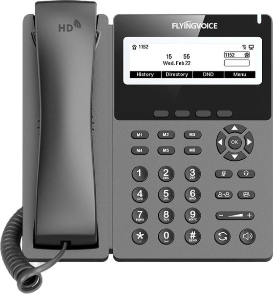 Телефон IP Flyingvoice P22P серый