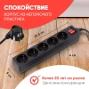Сетевой фильтр PC Pet AP01006-5-B 5м (5 розеток) черный (пакет ПЭ)