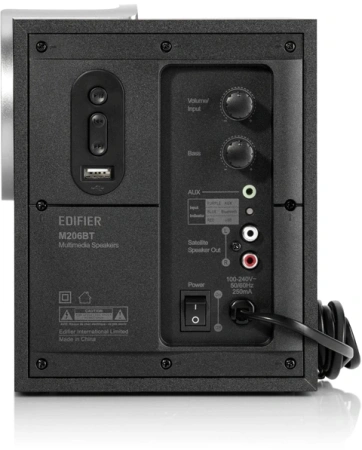 Колонки Edifier M206BT 2.1 черный/черный 34Вт BT