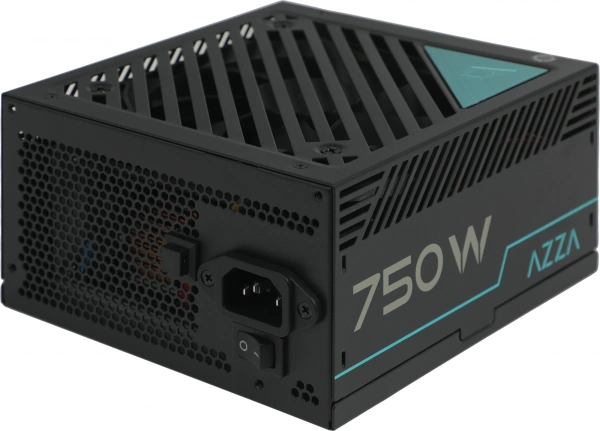 Блок питания Azza ATX 750W PSAZ-750G 80+ gold (20+4pin) APFC 120mm fan 6xSATA Cab Manag RTL