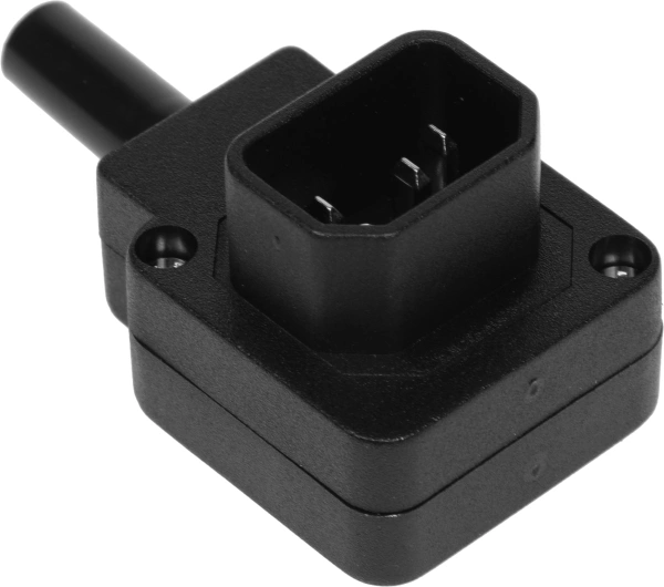 Вилка Lanmaster LAN-IEC-320-C14/90 угловая