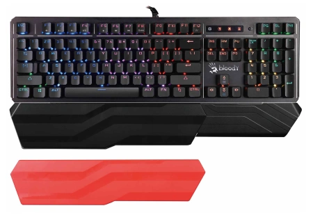 Клавиатура A4Tech B975 механическая черный USB Multimedia for gamer LED (подставка для запястий) кабель 1.8м