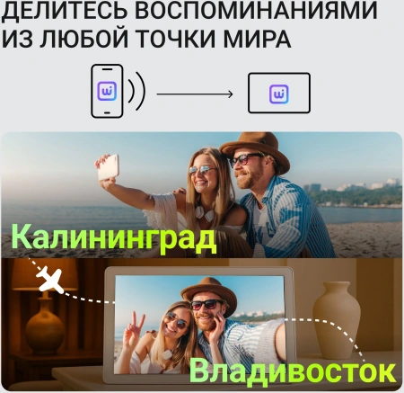 Фоторамка Digma 15.6" PF-1555 1920x1080 белый пластик 32Gb Видео WiFi