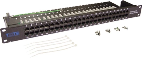 Патч-панель Lanmaster TWT-PP50TEL12 19" 1U 50xRJ-12 кат.3