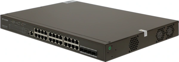 Коммутатор IP-Com G5328P-24-410W (L3) 24x1Гбит/с 4xКомбо(1000BASE-T/SFP) 4SFP 24PoE 370W управляемый