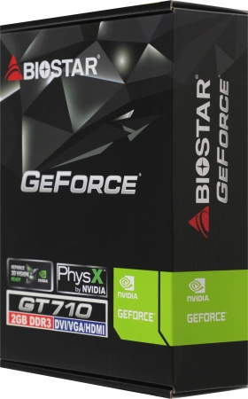 Видеокарта Biostar PCI-E 2.0 GT710-2GB D3 LP NVIDIA GeForce GT 710 2Gb 64bit DDR3 954/1333 DVIx1 HDMIx1 CRTx1 HDCP Ret low profile