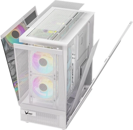 Корпус Formula Crystal Z8 белый без БП ATX 11x120mm 4x140mm 1xUSB3.0 audio bott PSU