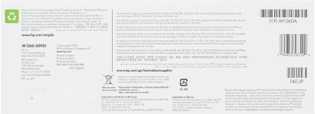 Картридж лазерный HP 136A W1360A черный бар.в компл. (1150стр.) для HP LJ M211d/MFP M236