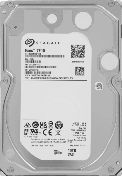 Жесткий диск Seagate SAS 3.0 10Tb ST10000NM018B Exos 7E10 (7200rpm) 256Mb 3.5"
