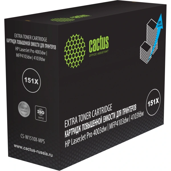 Картридж лазерный Cactus CS-W1510X-MPS 151X черный (18000стр.) для HP LJ Pro 4003dw/MFP4103dw/4103fdw с чипом