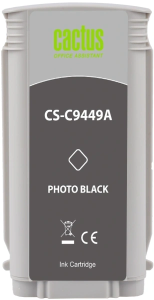 Картридж струйный Cactus CS-C9449A №70 черный пигментный (130мл) для HP DJ Z3100 с чипом