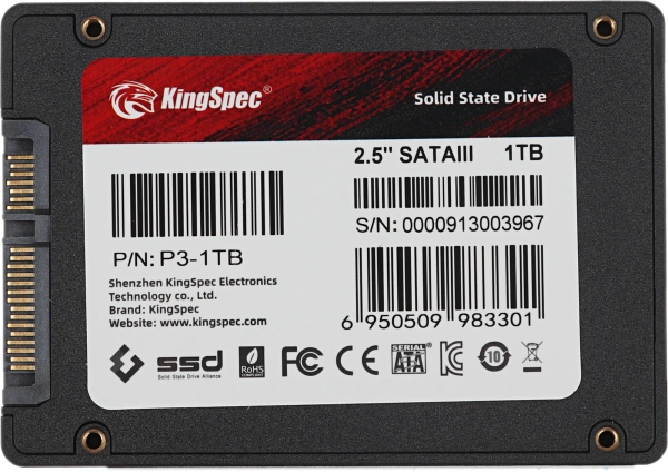 Накопитель SSD Kingspec SATA-III 1TB P3-1TB 2.5"