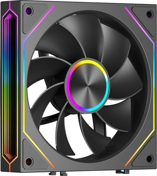 Вентилятор для корпуса PcCooler F3 X120R Reverse ARGB 120х120x25 черный 4-pin 28.4дБ (F3X12R-BKAC-GL) Ret