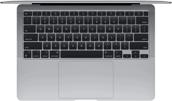 Ноутбук Apple MacBook Air A2337 M1 8 core 8Gb SSD256Gb/7 core GPU 13.3" IPS (2560x1600) macOS grey space WiFi BT Cam (MGN63CH/A)