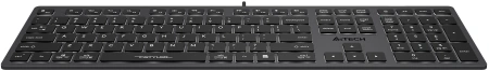 Клавиатура A4Tech FX60H серый USB slim LED (FX60H GREY/WHITE) кабель 1.5м