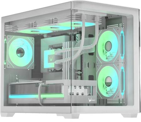 Корпус Formula Crystal U2M Floe белый без БП mATX 9x120mm 1xUSB3.1 audio bott PSU