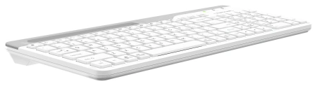Клавиатура A4Tech FK25 белый/серый USB slim (FK25 WHITE) кабель 1.5м