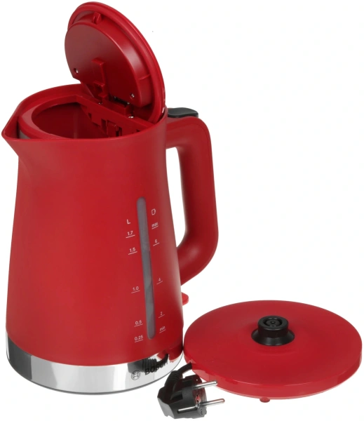 Чайник электрический Bosch TWK4M 1.7л. красный корпус: пластик (TWK4M224)