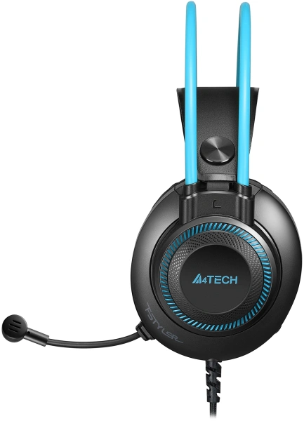 Наушники с микрофоном A4Tech Fstyler FH200i серый/синий 1.8м накладные оголовье (FH200I BLUE)