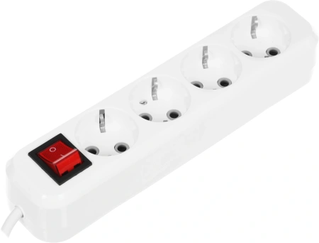 Сетевой удлинитель Defender L340 5м (4 розетки) белый (пакет ПЭ)