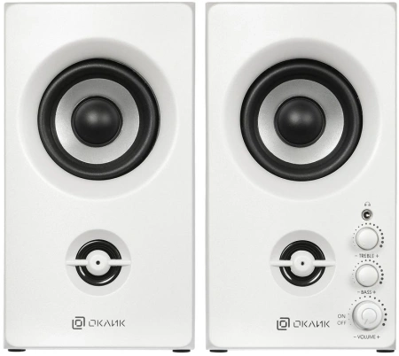 Колонки Оклик OK-164 2.0 белый 30Вт