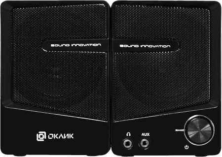 Колонки Оклик OK-126 2.0 черный 6Вт