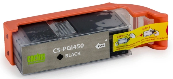 Картридж струйный Cactus CS-PGI450 PGI-450 черный пигментный (25мл) для Canon MG6340/5440/IP7240 с чипом