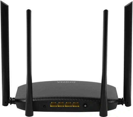 Роутер беспроводной Digma DWR-AC1201 AC1200 10/100BASE-TX черный