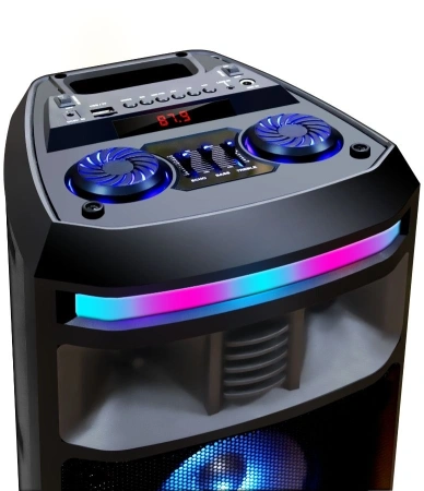 Мидисистема Ginzzu GM-208 черный 50Вт FM USB BT micro SD