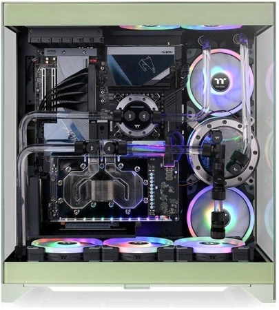 Корпус Thermaltake CTE E550 TG Matcha зеленый без БП ATX 8x120mm 6x140mm 2xUSB3.0 audio bott PSU