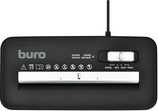 Шредер Buro Home BU-S600 черный (секр.Р-1) ленты 6лист. 10лтр. пл.карты