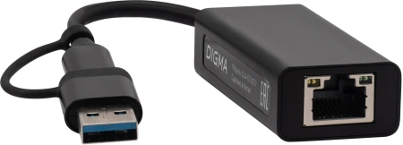 Сетевой адаптер 2.5G Ethernet Digma DLA-GTUC01 USB 3.0
